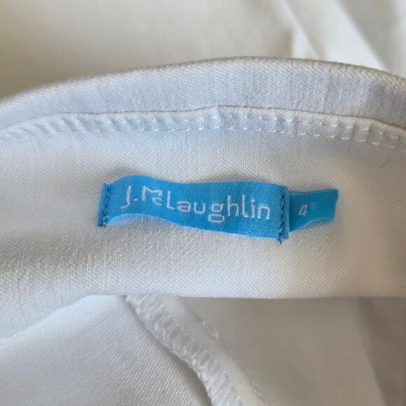J. McLaughlin Maisie SlimTapered Leg Elastic Waist Pull-On Pants White Women 4 - Picture 9 of 11